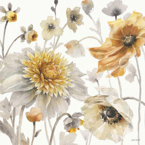 Fields of Gold II Gold Ornate Wood Framed Art Print with Double Matting by Audit, Lisa