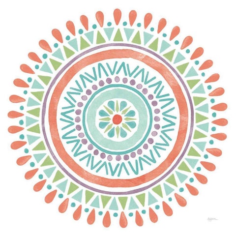 Lovely Llamas Mandala I on White Black Modern Wood Framed Art Print by Urban, Mary