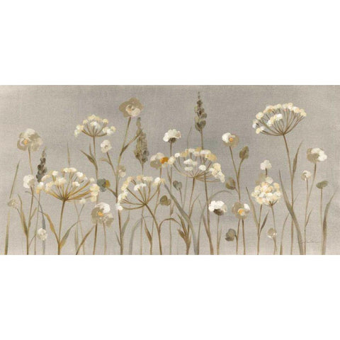 Delicate Garden Neutral Black Modern Wood Framed Art Print with Double Matting by Vassileva, Silvia