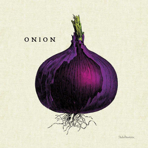 Linen Vegetable III v2 Black Modern Wood Framed Art Print by Studio Mousseau