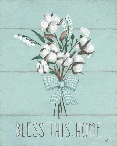 Blessed II Mint Black Ornate Wood Framed Art Print with Double Matting by Penner, Janelle