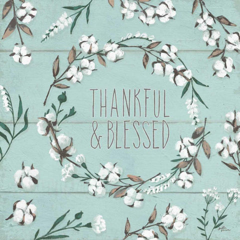 Blessed VI Mint White Modern Wood Framed Art Print by Penner, Janelle