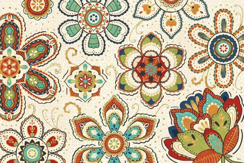 La Vida Loca I White Modern Wood Framed Art Print with Double Matting by Charron, Veronique