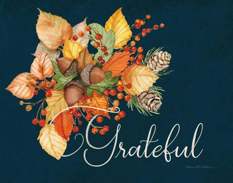 Autumn Splendor II Black Ornate Wood Framed Art Print with Double Matting by McKenna, Kathleen Parr