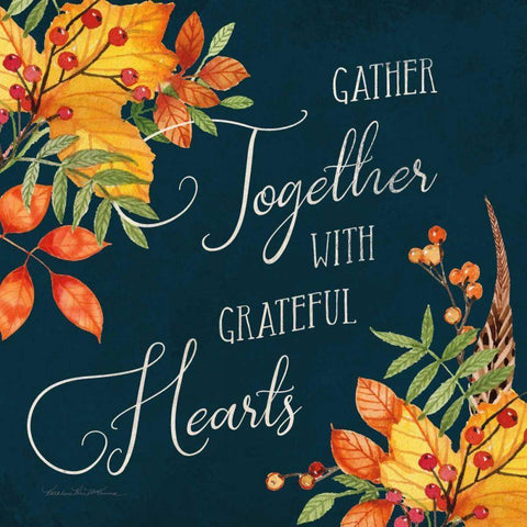 Autumn Splendor V Gold Ornate Wood Framed Art Print with Double Matting by McKenna, Kathleen Parr