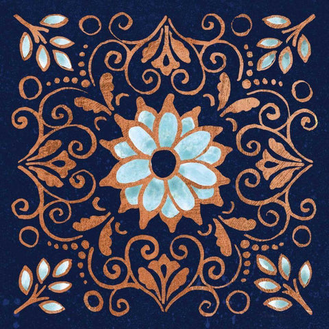 October Garden IX Blue White Modern Wood Framed Art Print by Grove, Beth