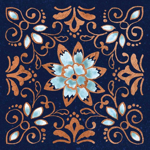 October Garden XI Blue White Modern Wood Framed Art Print by Grove, Beth