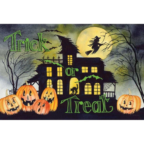 Haunting Halloween Night VI White Modern Wood Framed Art Print by McKenna, Kathleen Parr