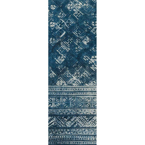 Indochina Batik I Gold Ornate Wood Framed Art Print with Double Matting by Wild Apple Portfolio