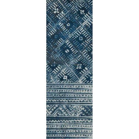 Indochina Batik II Black Modern Wood Framed Art Print by Wild Apple Portfolio