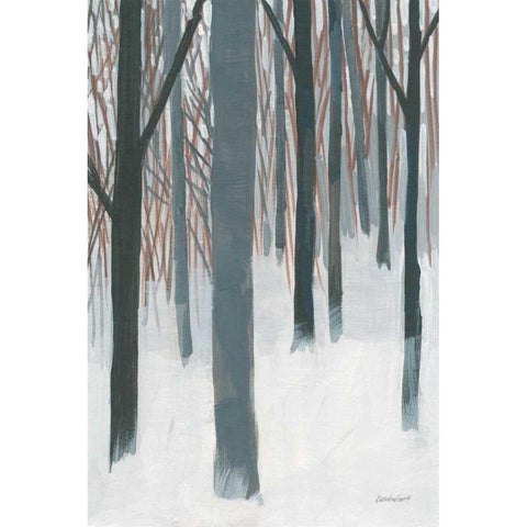 Winter Woods Black Modern Wood Framed Art Print by Lovell, Kathrine