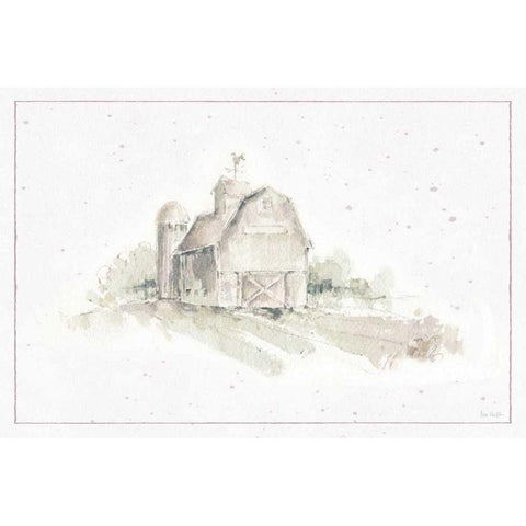Farm Friends XV Barn Neutral White Modern Wood Framed Art Print by Audit, Lisa