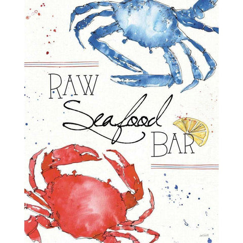 Seafood Shanty II Black Modern Wood Framed Art Print by Tavoletti, Anne