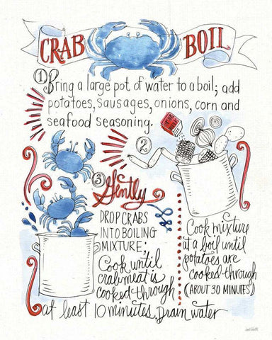 Seafood Shanty IV Black Ornate Wood Framed Art Print with Double Matting by Tavoletti, Anne