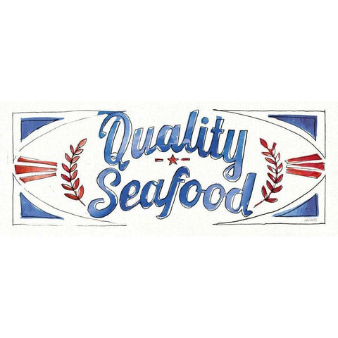 Seafood Shanty VIII White Modern Wood Framed Art Print by Tavoletti, Anne