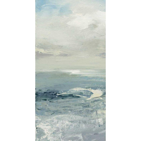 Waves II Black Modern Wood Framed Art Print with Double Matting by Purinton, Julia