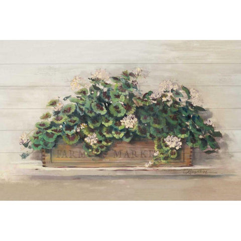 Market Geraniums Farmers Market CropMarket Geraniums Gold Ornate Wood Framed Art Print with Double Matting by Rowan, Carol