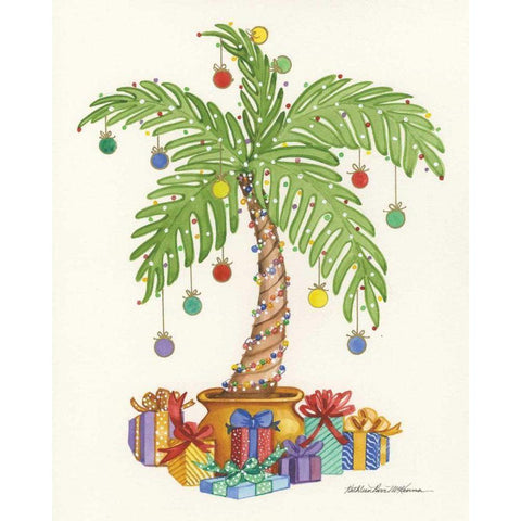 Palm Tree Gifts Crop White Modern Wood Framed Art Print by McKenna, Kathleen Parr