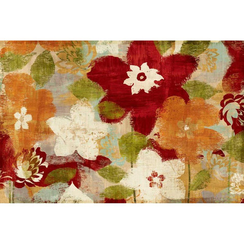 Modern Bloom Black Modern Wood Framed Art Print with Double Matting by Wild Apple Portfolio