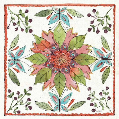 Simply Petals IX Warm White Modern Wood Framed Art Print with Double Matting by Tavoletti, Anne