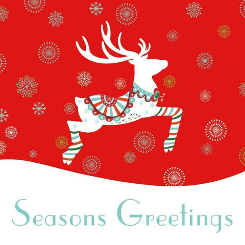 Mod Holiday I Gold Ornate Wood Framed Art Print with Double Matting by Wild Apple Portfolio