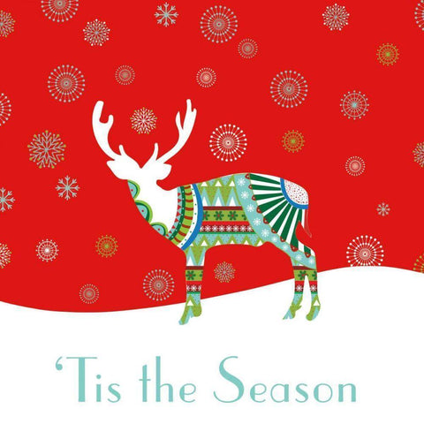 Mod Holiday IV White Modern Wood Framed Art Print by Wild Apple Portfolio