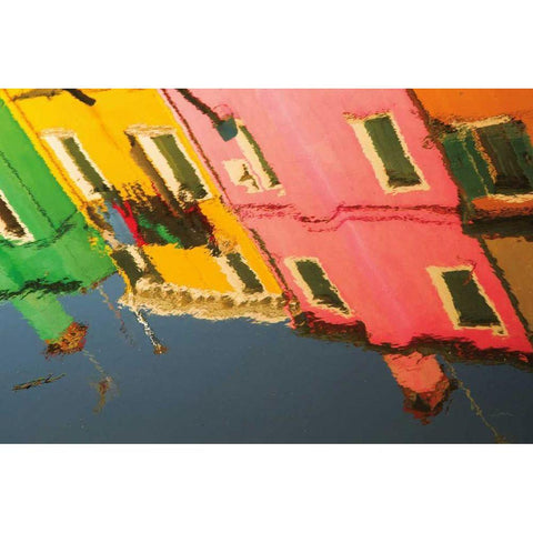 Reflections of Burano X White Modern Wood Framed Art Print by Aledanda