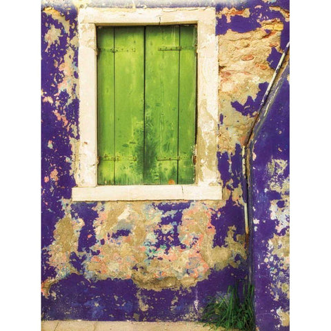 Windows of Burano I Gold Ornate Wood Framed Art Print with Double Matting by Aledanda