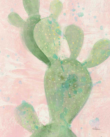 Cactus Panel II Black Ornate Wood Framed Art Print with Double Matting by Hristova, Albena