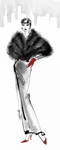 Fifties Fashion I Red Gloves White Modern Wood Framed Art Print with Double Matting by Tavoletti, Anne