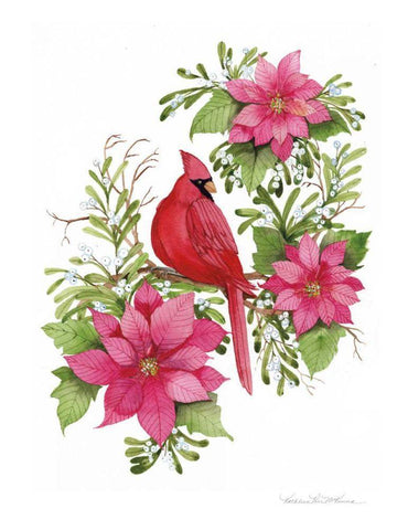 Holiday Happiness I Black Ornate Wood Framed Art Print with Double Matting by McKenna, Kathleen Parr