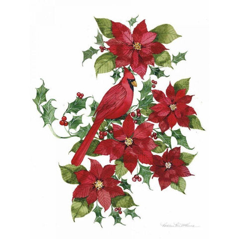 Holiday Happiness II White Modern Wood Framed Art Print by McKenna, Kathleen Parr