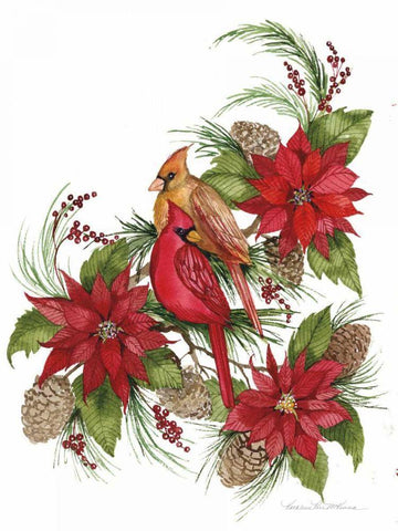 Holiday Happiness III Black Ornate Wood Framed Art Print with Double Matting by McKenna, Kathleen Parr