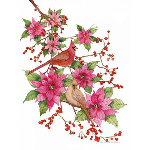 Holiday Happiness IV White Modern Wood Framed Art Print by McKenna, Kathleen Parr