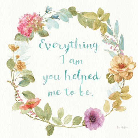 Rainbow Seeds Wreath IV Everything Black Ornate Wood Framed Art Print with Double Matting by Audit, Lisa