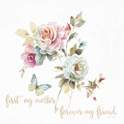 Beautiful Romance VII Mother White Modern Wood Framed Art Print with Double Matting by Audit, Lisa