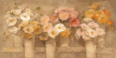 Flower Market Crop Black Ornate Wood Framed Art Print with Double Matting by Hristova, Albena