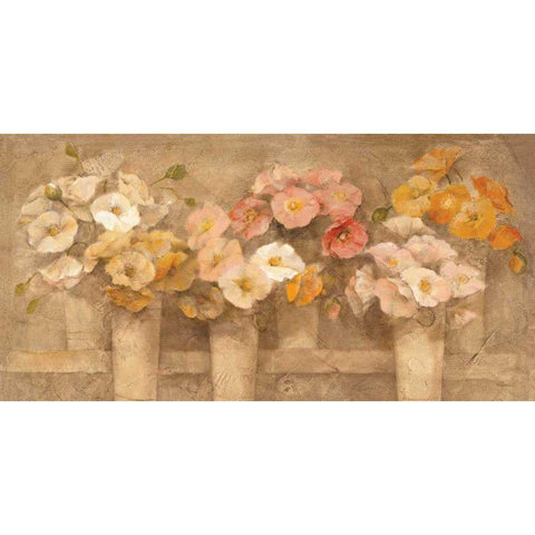 Flower Market Crop Gold Ornate Wood Framed Art Print with Double Matting by Hristova, Albena