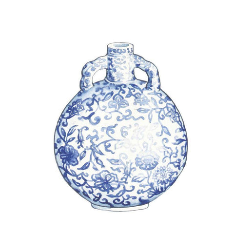 Ginger Jar IV on White Black Ornate Wood Framed Art Print with Double Matting by Wild Apple Portfolio