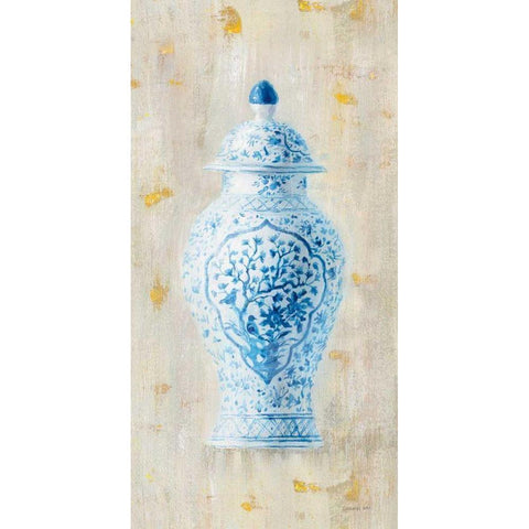 Ginger Jar I Light Crop Gold Ornate Wood Framed Art Print with Double Matting by Nai, Danhui