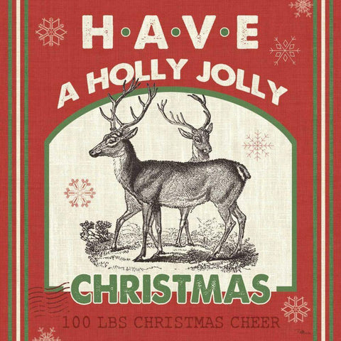 Farmhouse Holiday IV Color Black Ornate Wood Framed Art Print with Double Matting by Pela Studio