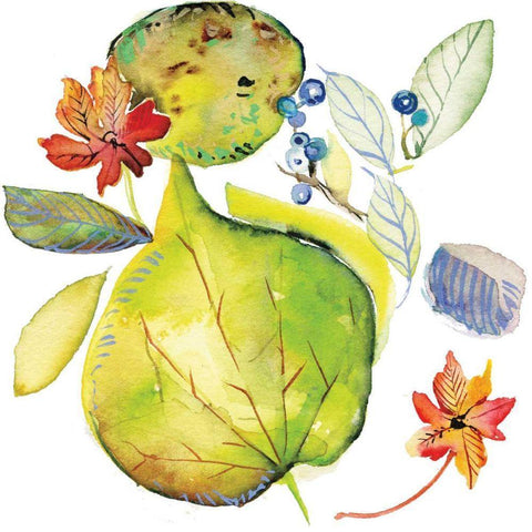 Harvest Rush II White Modern Wood Framed Art Print with Double Matting by Rice, Kristy