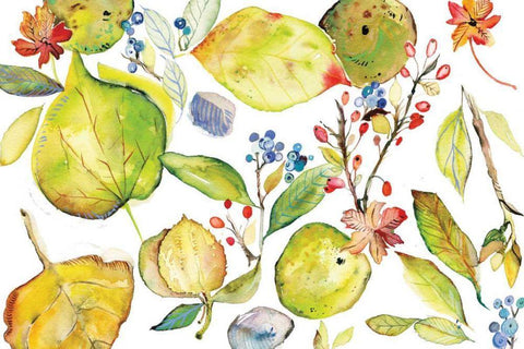 Harvest Rush III White Modern Wood Framed Art Print with Double Matting by Rice, Kristy