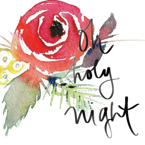 Scarlett O Christmas III Black Modern Wood Framed Art Print with Double Matting by Rice, Kristy