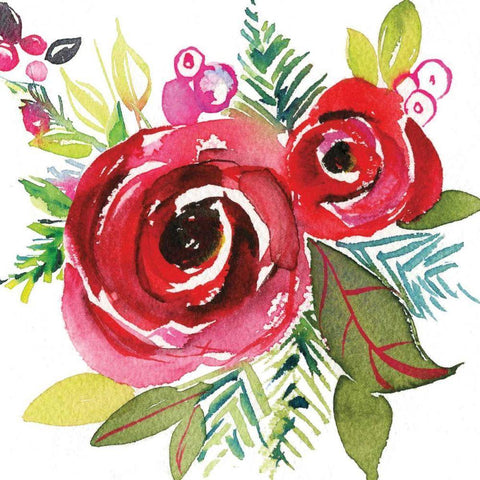 Scarlett O Christmas VI Black Ornate Wood Framed Art Print with Double Matting by Rice, Kristy