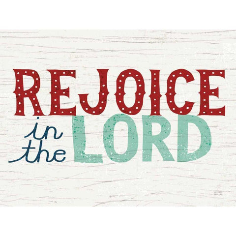 Holiday on Wheels Rejoice in the Lord v2 Black Modern Wood Framed Art Print with Double Matting by Mullan, Michael