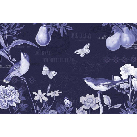 Botanical Blue IV White Modern Wood Framed Art Print by Pertiet, Katie