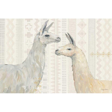 Llama Land I White Modern Wood Framed Art Print by Tillmon, Avery