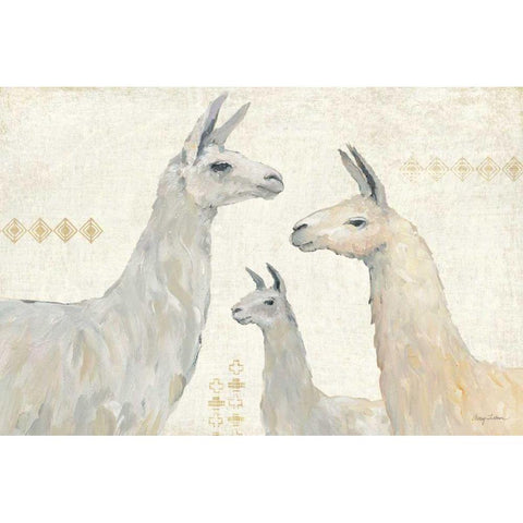 Llama Land IV Gold Ornate Wood Framed Art Print with Double Matting by Tillmon, Avery