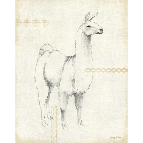 Llama Land XI Gold Ornate Wood Framed Art Print with Double Matting by Tillmon, Avery